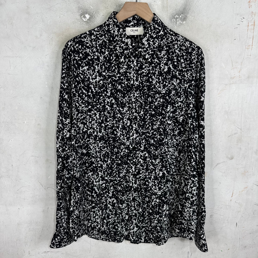 Celine Speckle Print LS Shirt