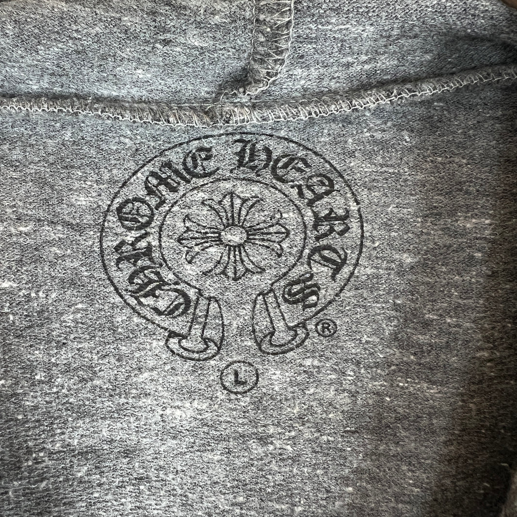 Chrome Hearts Grey Plus Zip-Up Hoodie