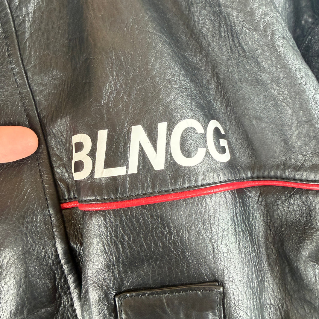 Balenciaga Leather Globe Jacket