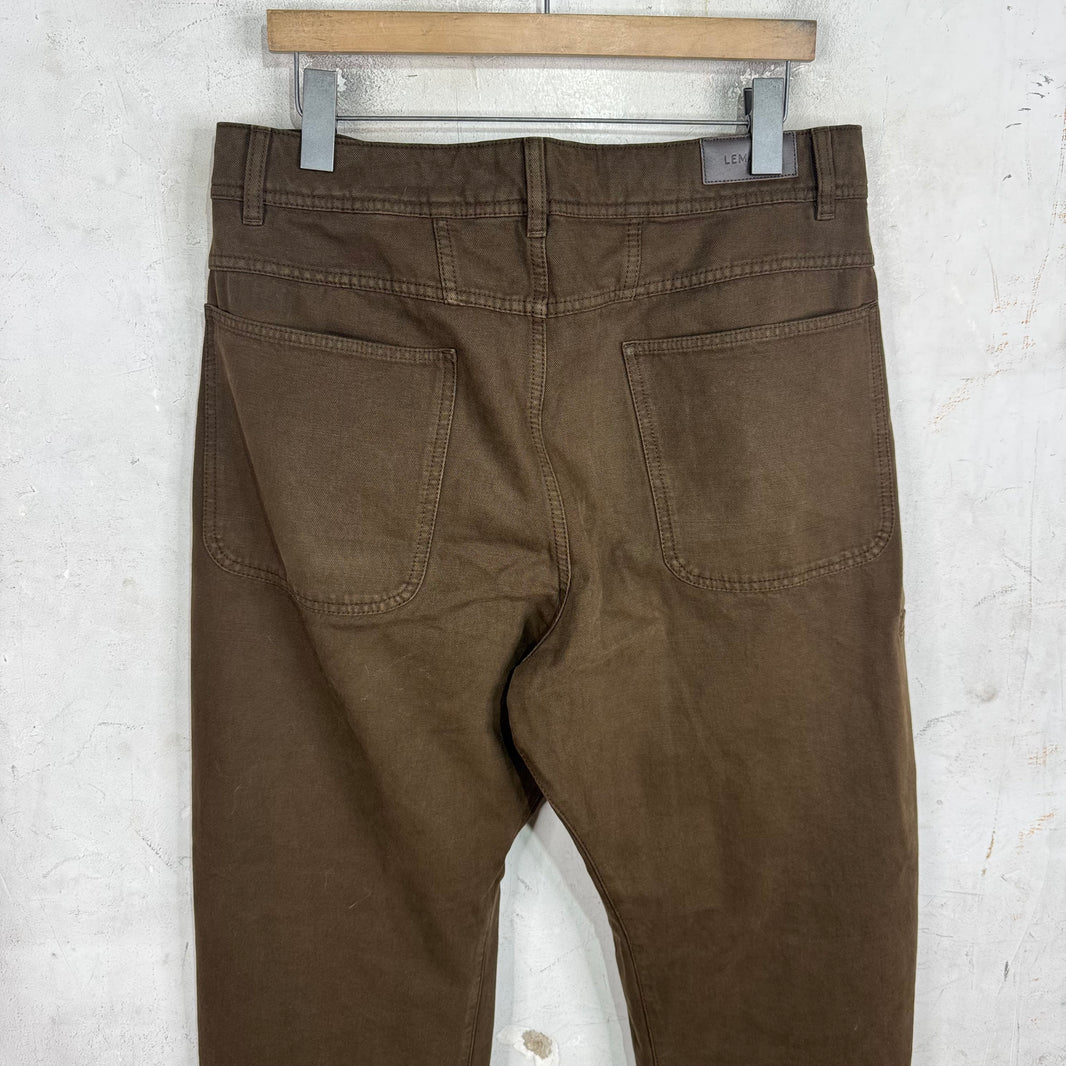 Lemaire Brown Wide Jeans