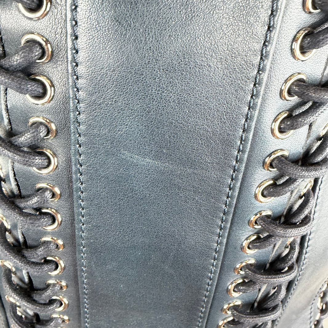 HBA 2014 Runway Lace Leather Backpack