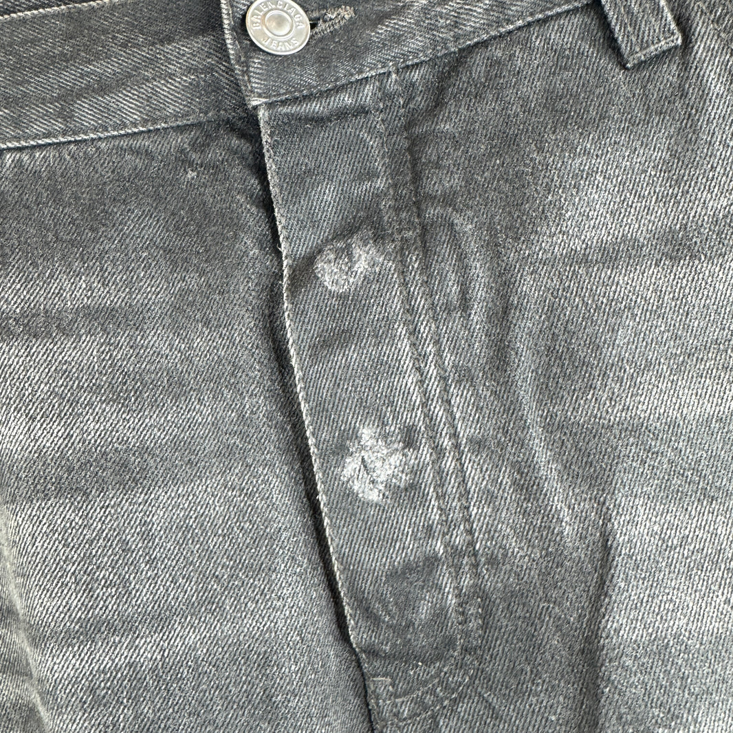 Balenciaga Black Waxed Jeans