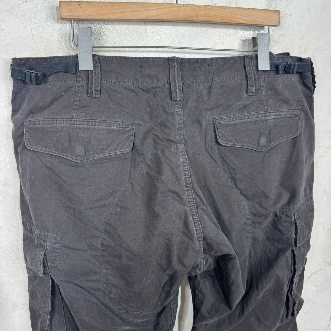 RRL Black Zippered Cargos