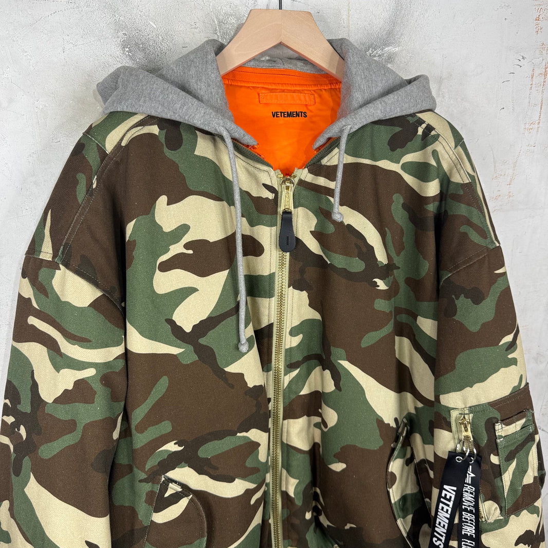Vetements x Alpha Industries Camo Bomber