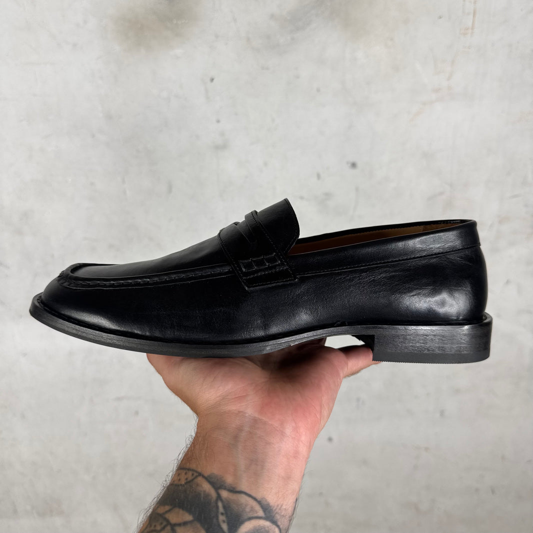 Our Legacy Black Leather Light Loafers