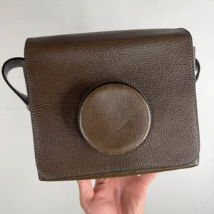 Lemaire Brown Leather Camera Side Bag