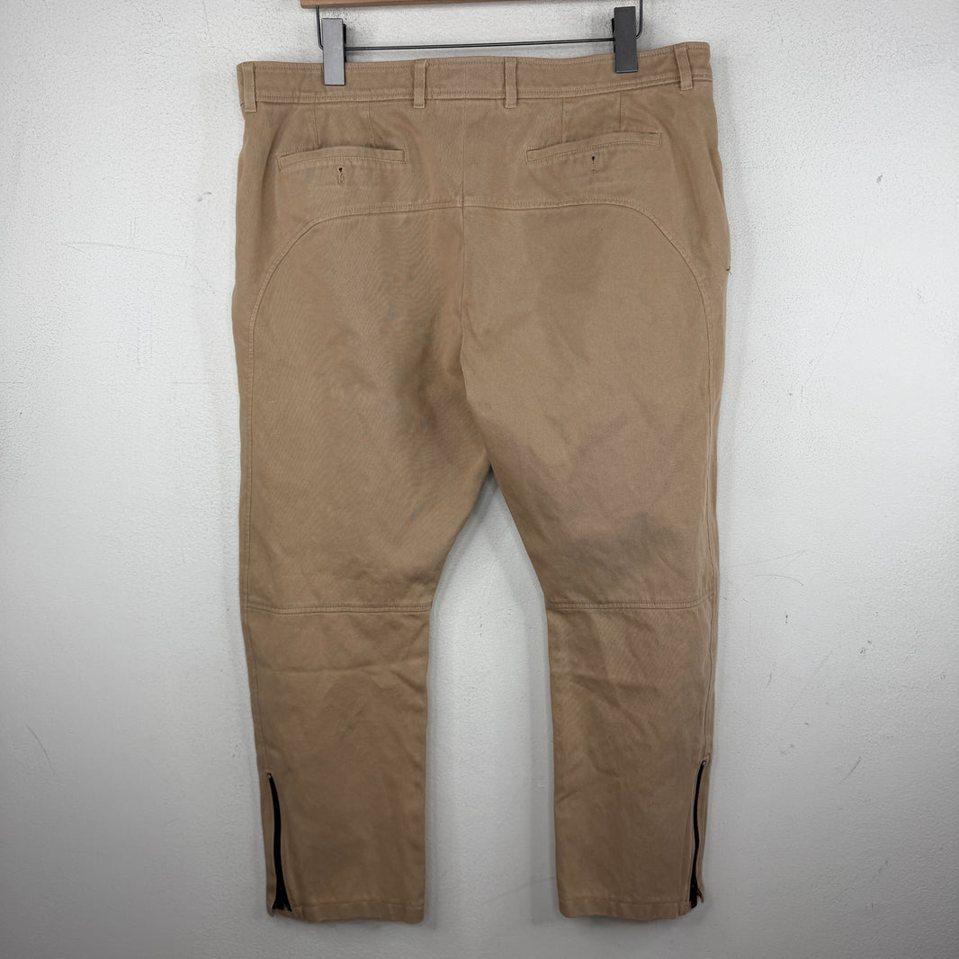 Lanvin Tan Chino Biker Trousers