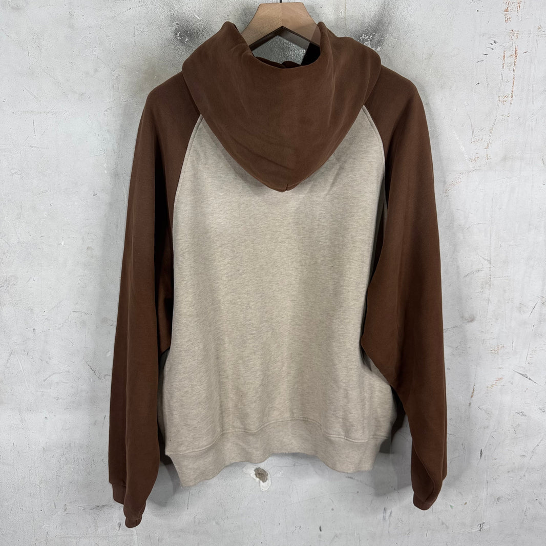 ERL Brown Two Toned Hoodie