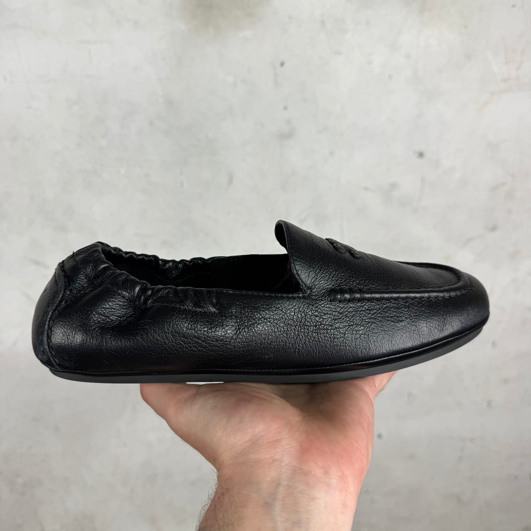 Celine Leather Triumph Slip Loafers