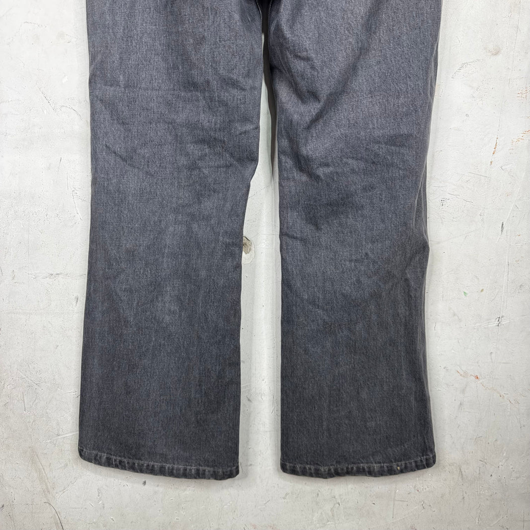 Kapital Stitch Pleated Flared Jeans