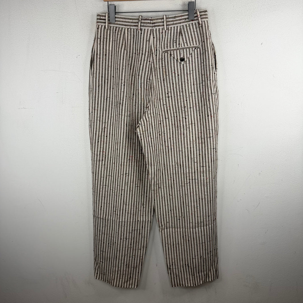 Bottega Veneta Crush Cotton Striped Trousers