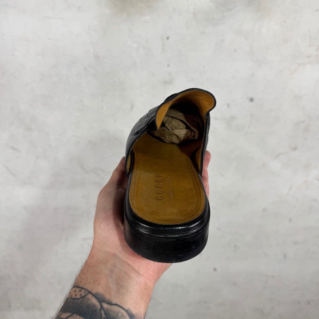 Gucci Interlock Leather Mules