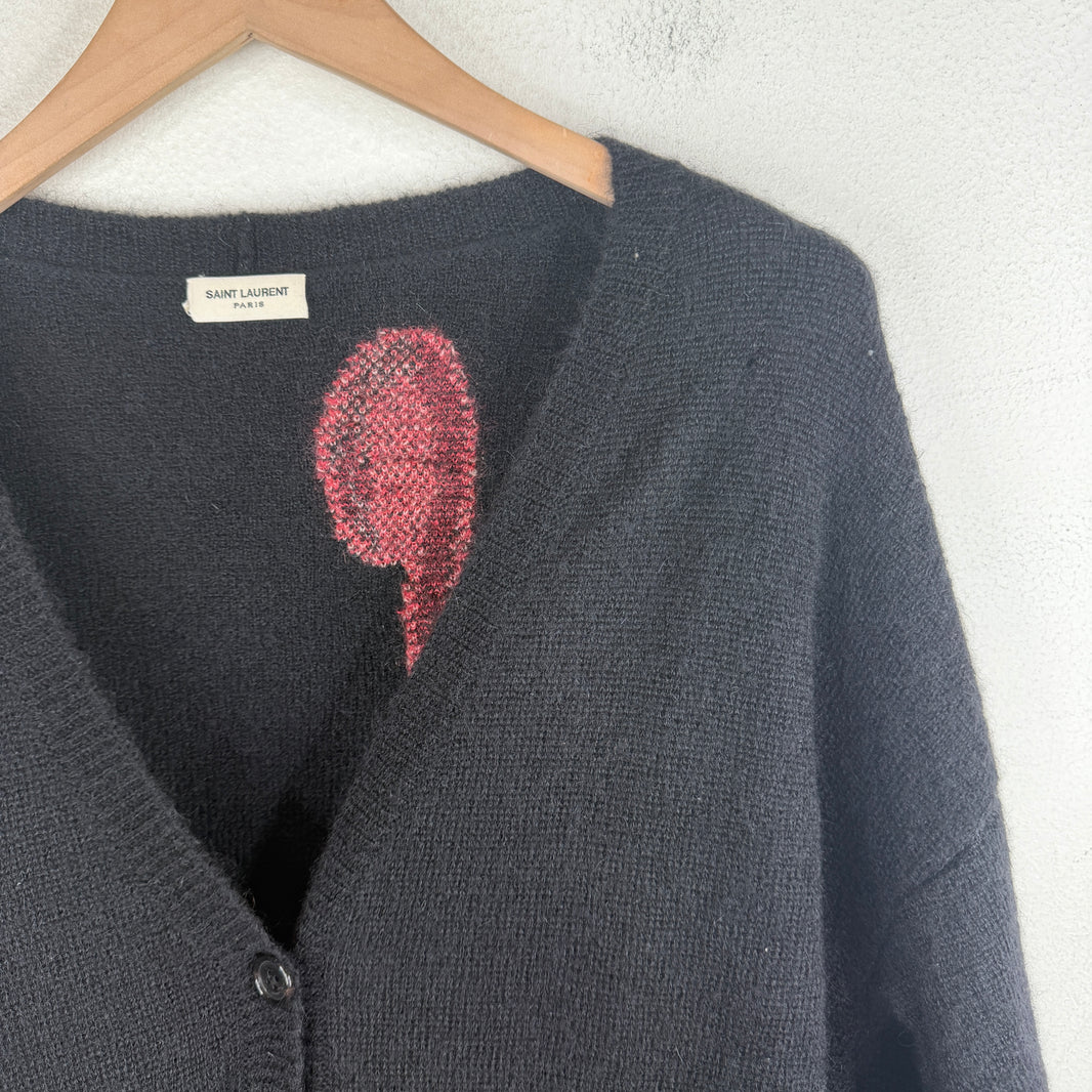 Saint Laurent Flamingo Knit Cardigan