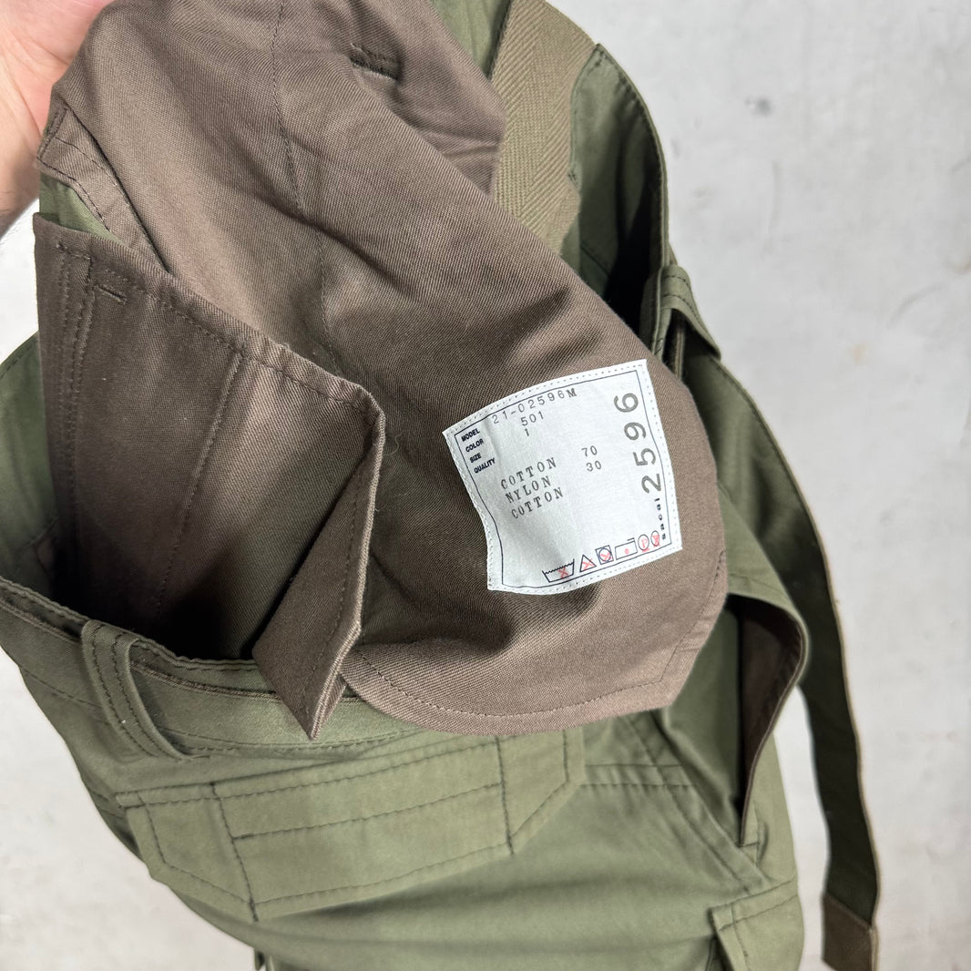 Sacai Wide Belted Olive Cargo Pants