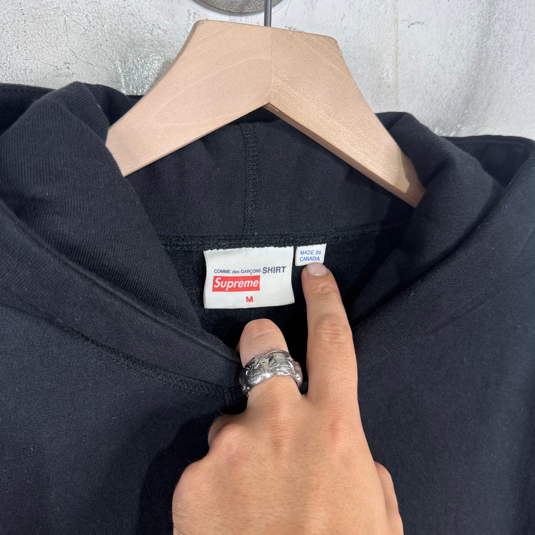 Supreme x CDG Wrinkled Box Logo Hoodie