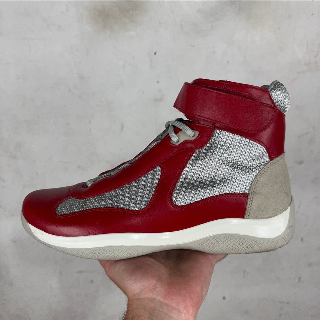 Prada Cherry Leather Americas Cup Highs
