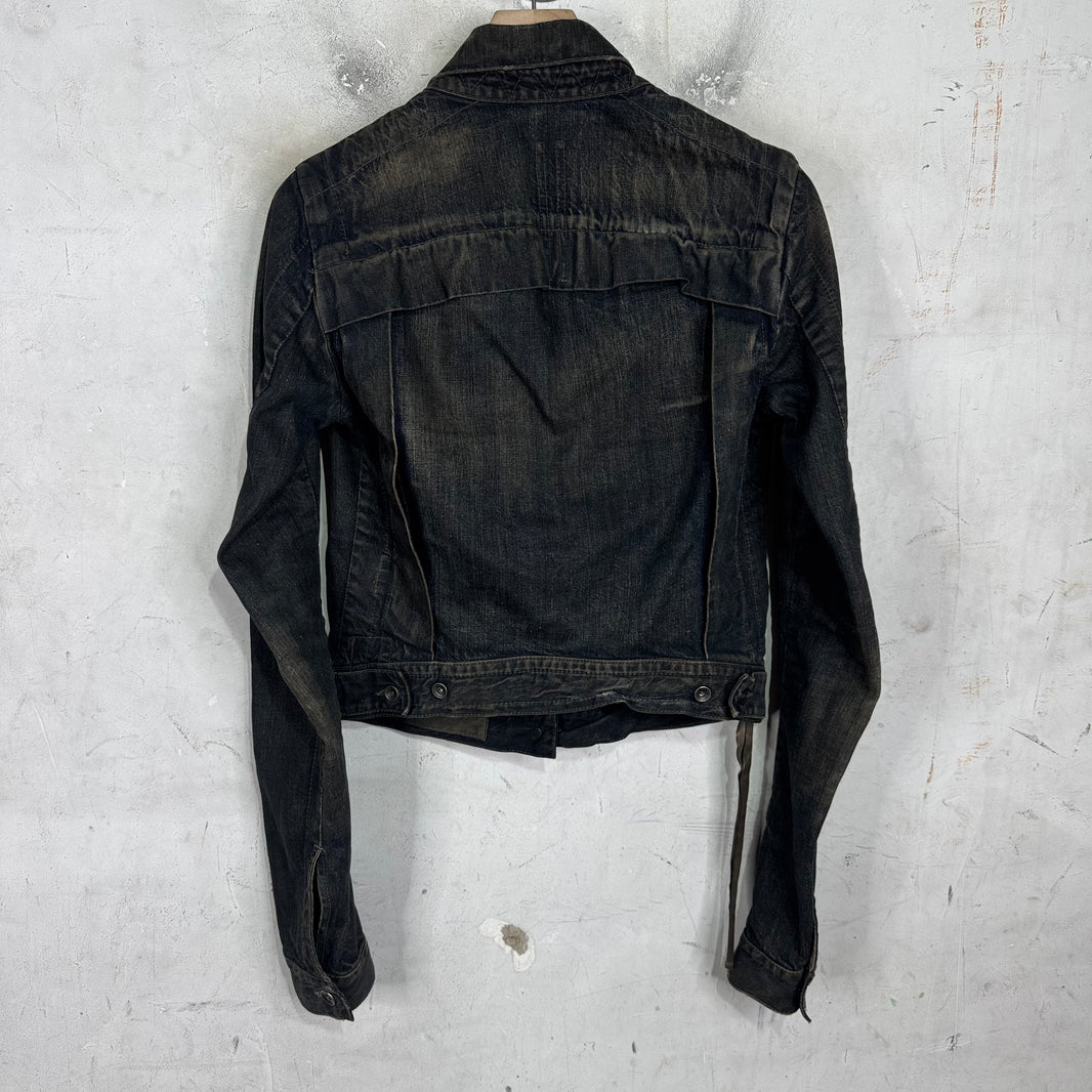 Rick Owens Olmar & Mirta Mudded Denim Jacket