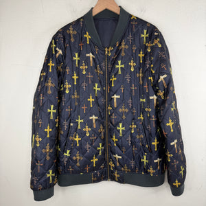 Supreme Navy Crosses Reversible Bomber Jacket