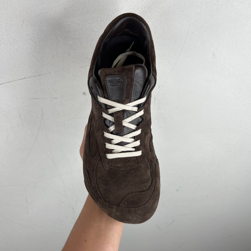 Bottega Veneta Brown Suede Flash Orbit Sneakers