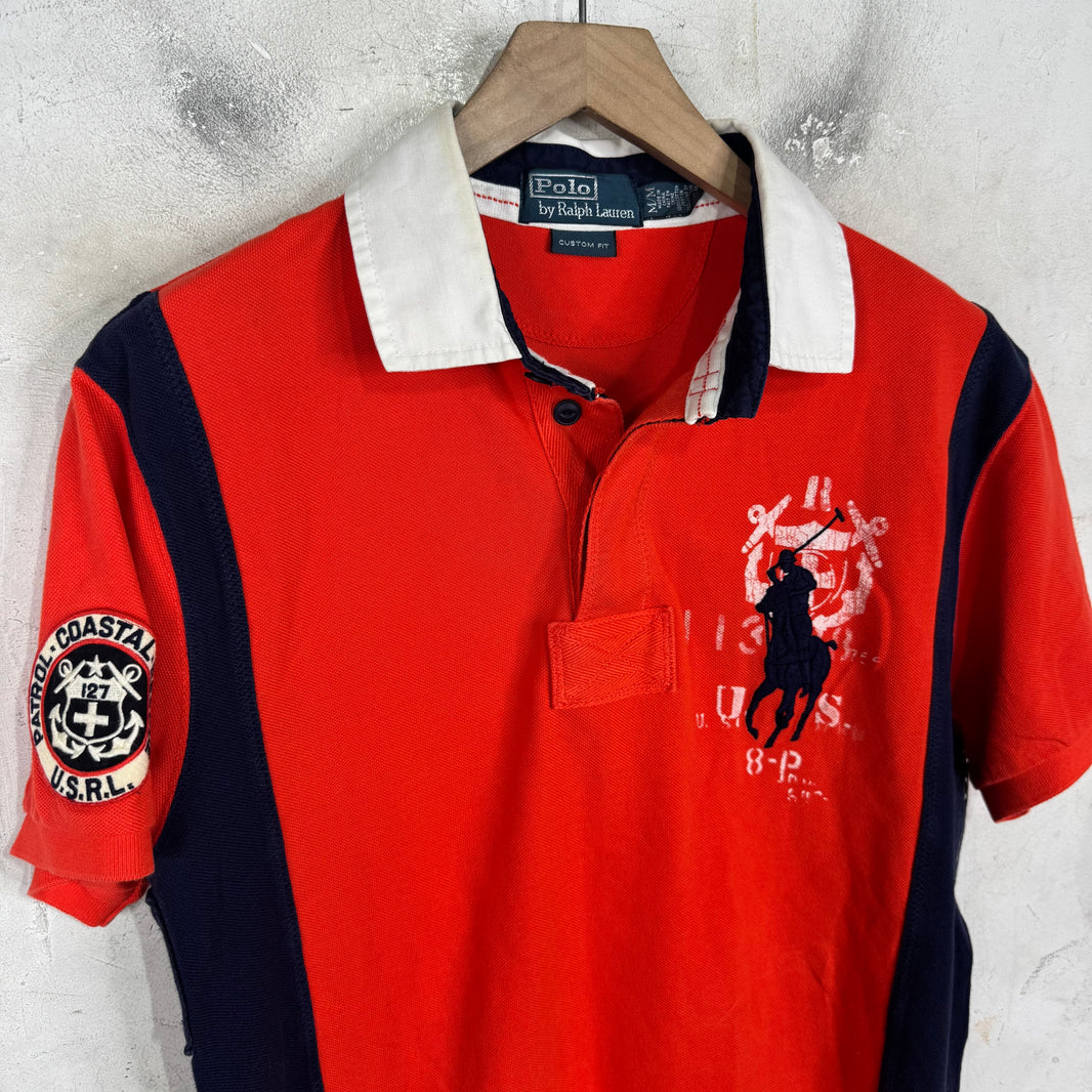 Ralph Lauren Orange Stencil Rescue Crest Pony Polo