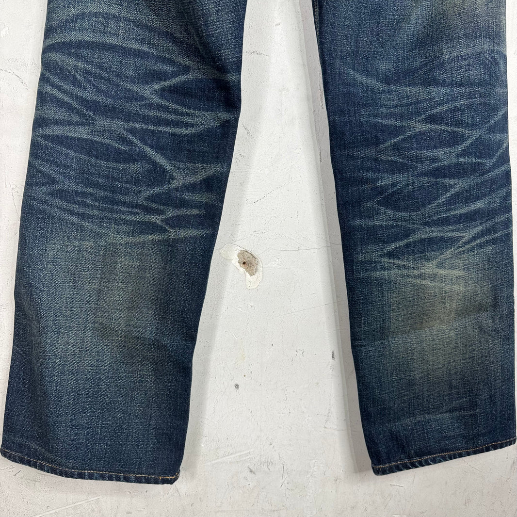 RRL Dark Wash  Whiskered Straight Jeans