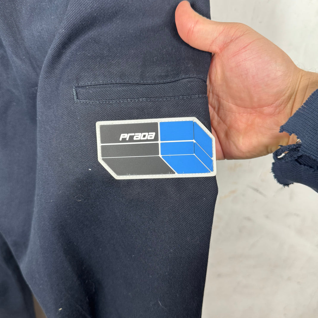 Prada Rubber Badge Canvas Pants