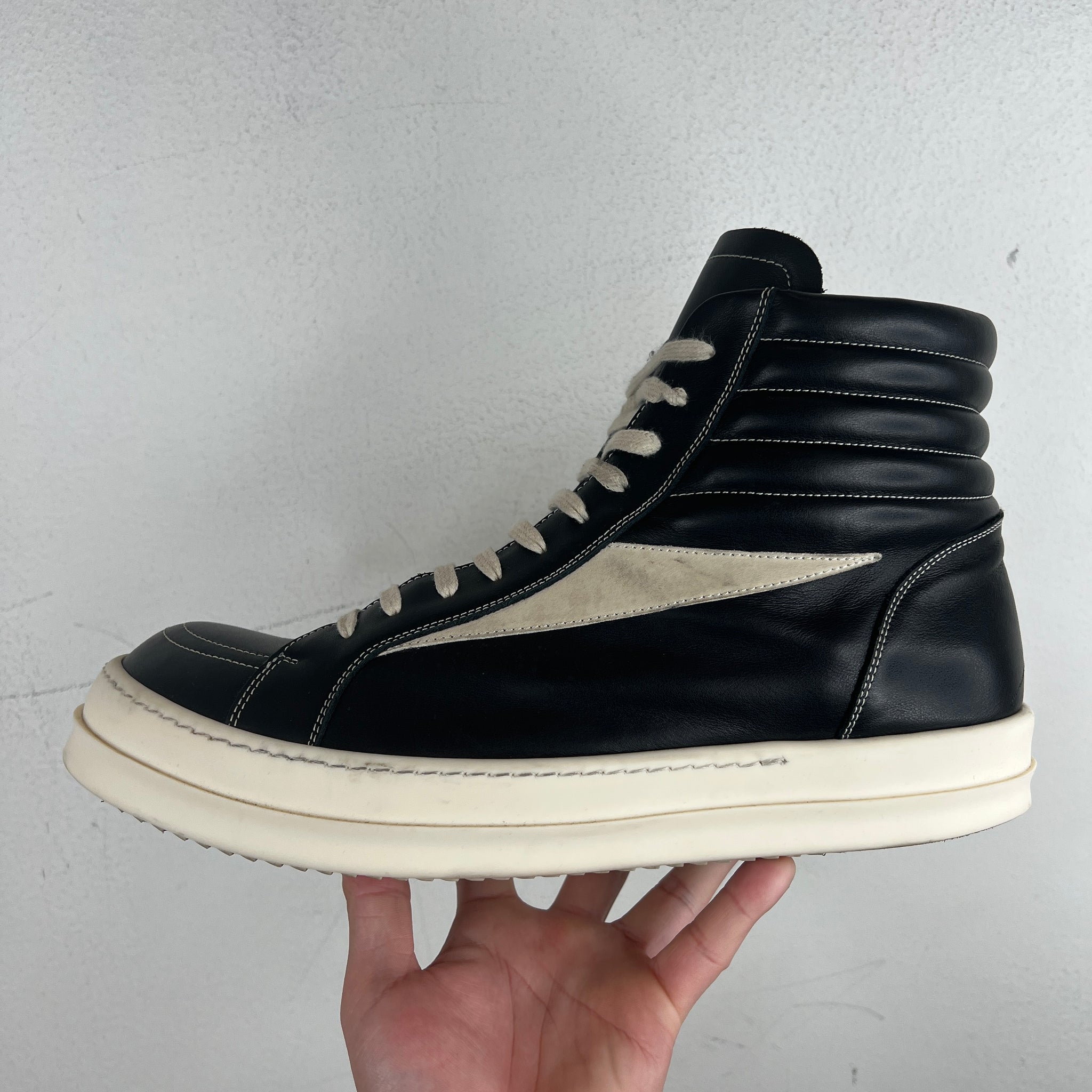 Rick Owens Leather Vans High