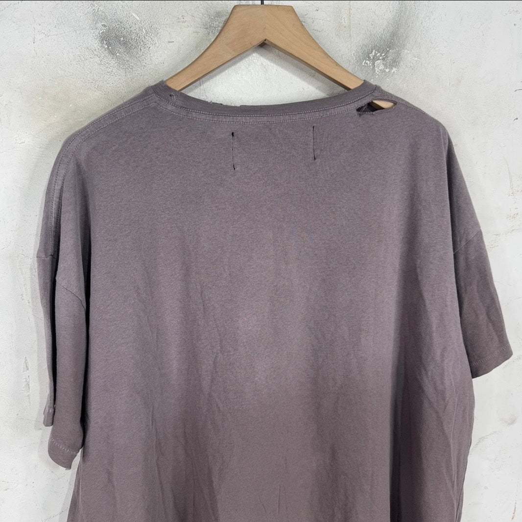 Paly Mauve Beaded Logo Painted T-Shirt