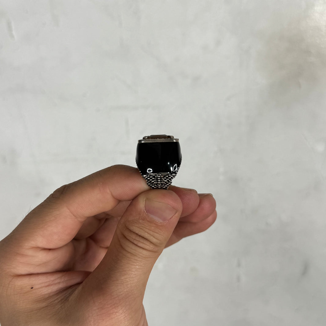 Gucci Enamel Coated Sterling Crystal Ring