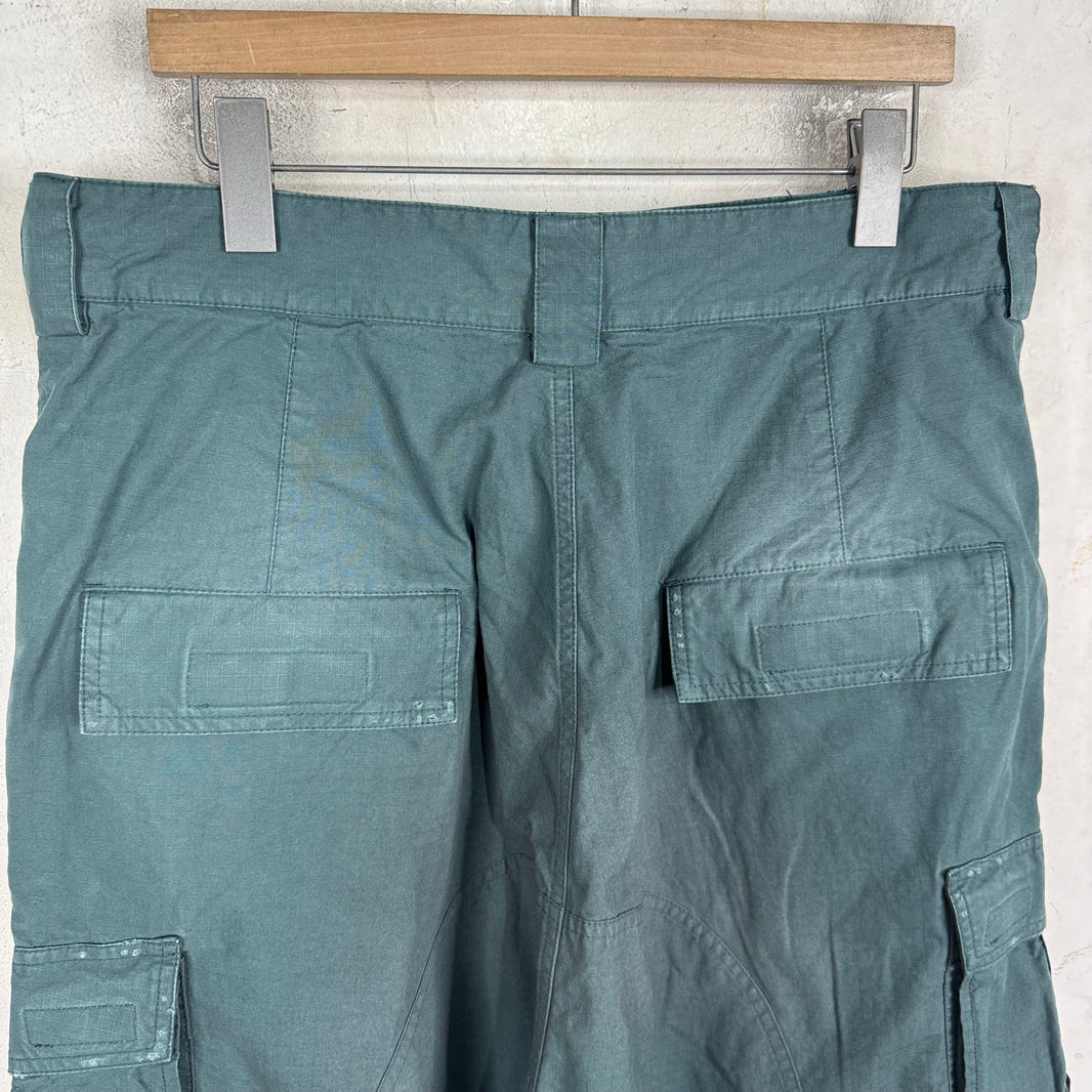 Balenciaga Green Drawstring Ripstop Cargos
