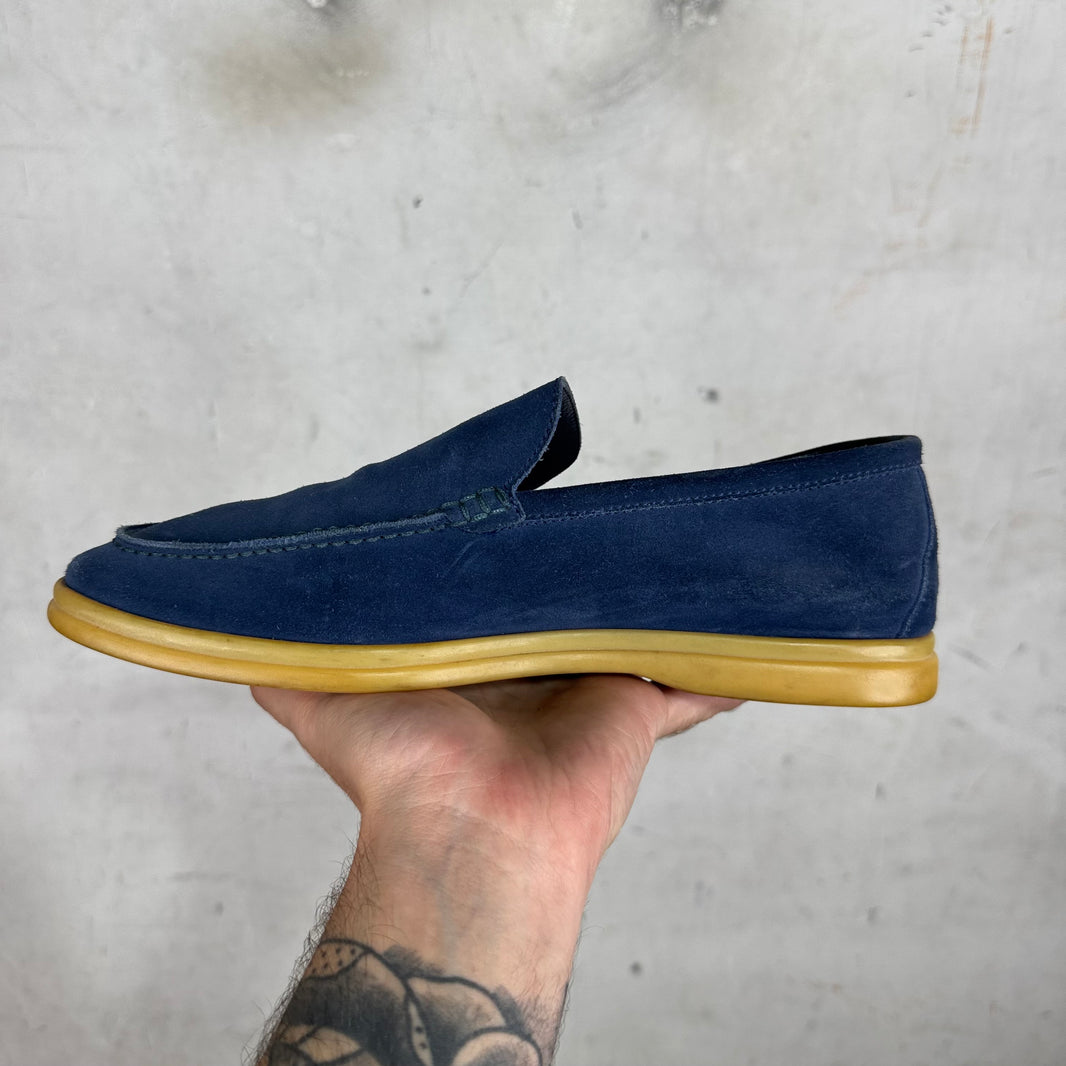 Loro Piana Navy Summer Walk Loafers