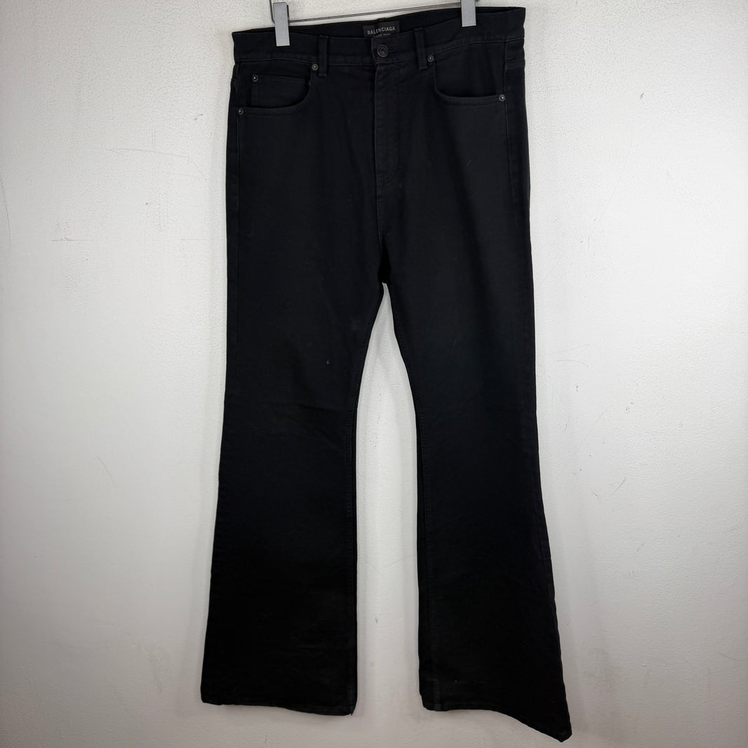 Balenciaga Garde Robe Black Flared Denim Jeans