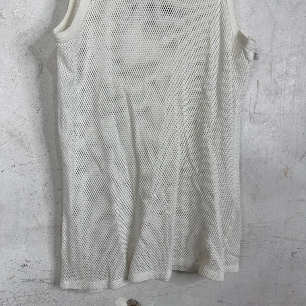 Acne Studios White Mesh Tank Top
