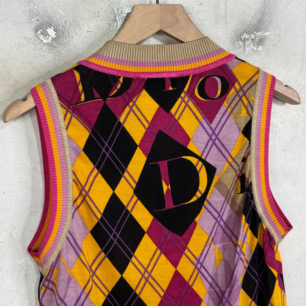 Dior Vintage Patterned Sweater Vest