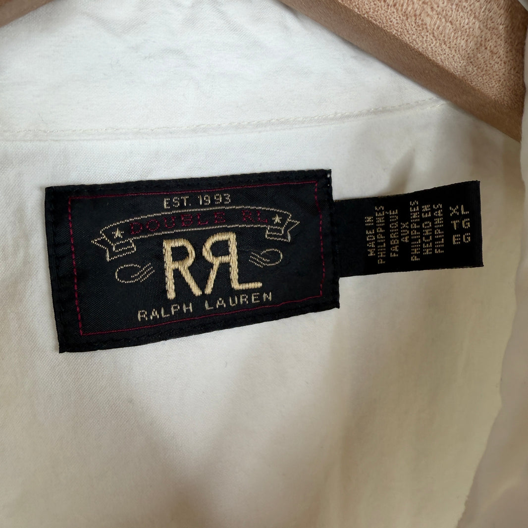 RRL White Pearl Snap Button Up Western Shirt