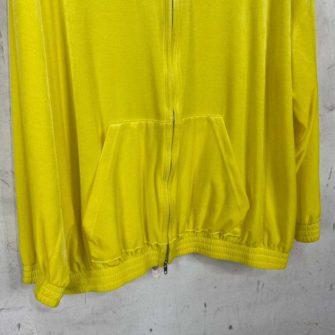Balenciaga Yellow Velour Hoodie