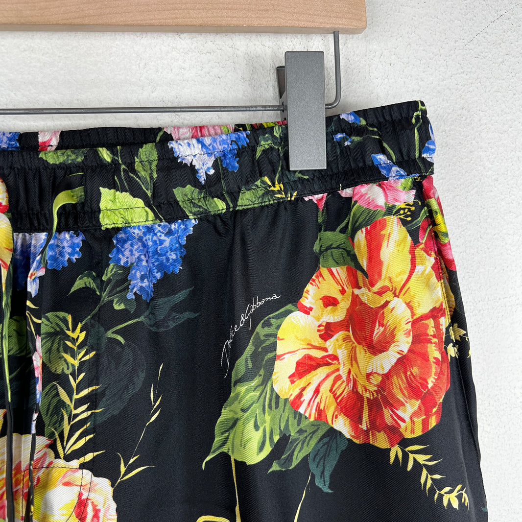Dolce & Gabbana Floral Silk Shorts