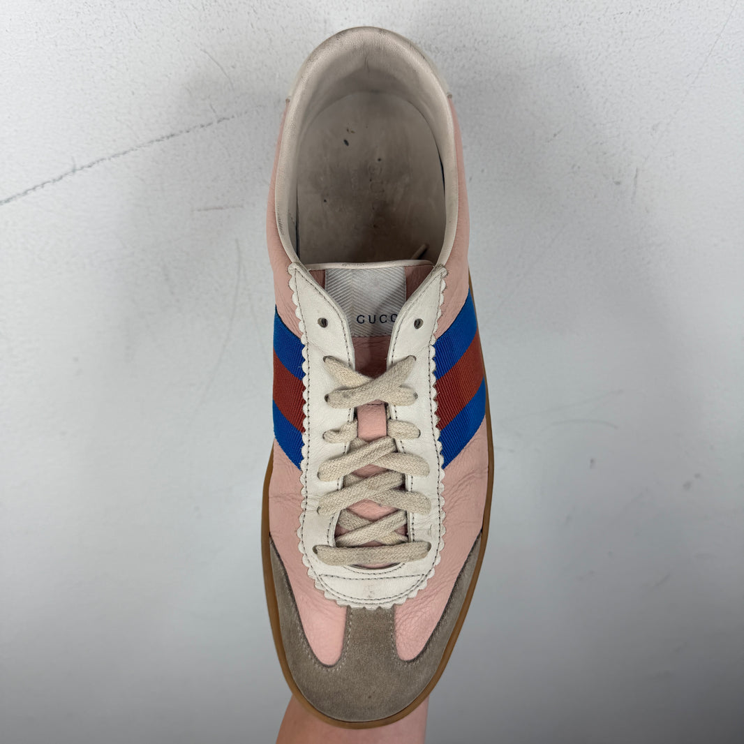 Gucci Pink G74 Web Low Sneakers