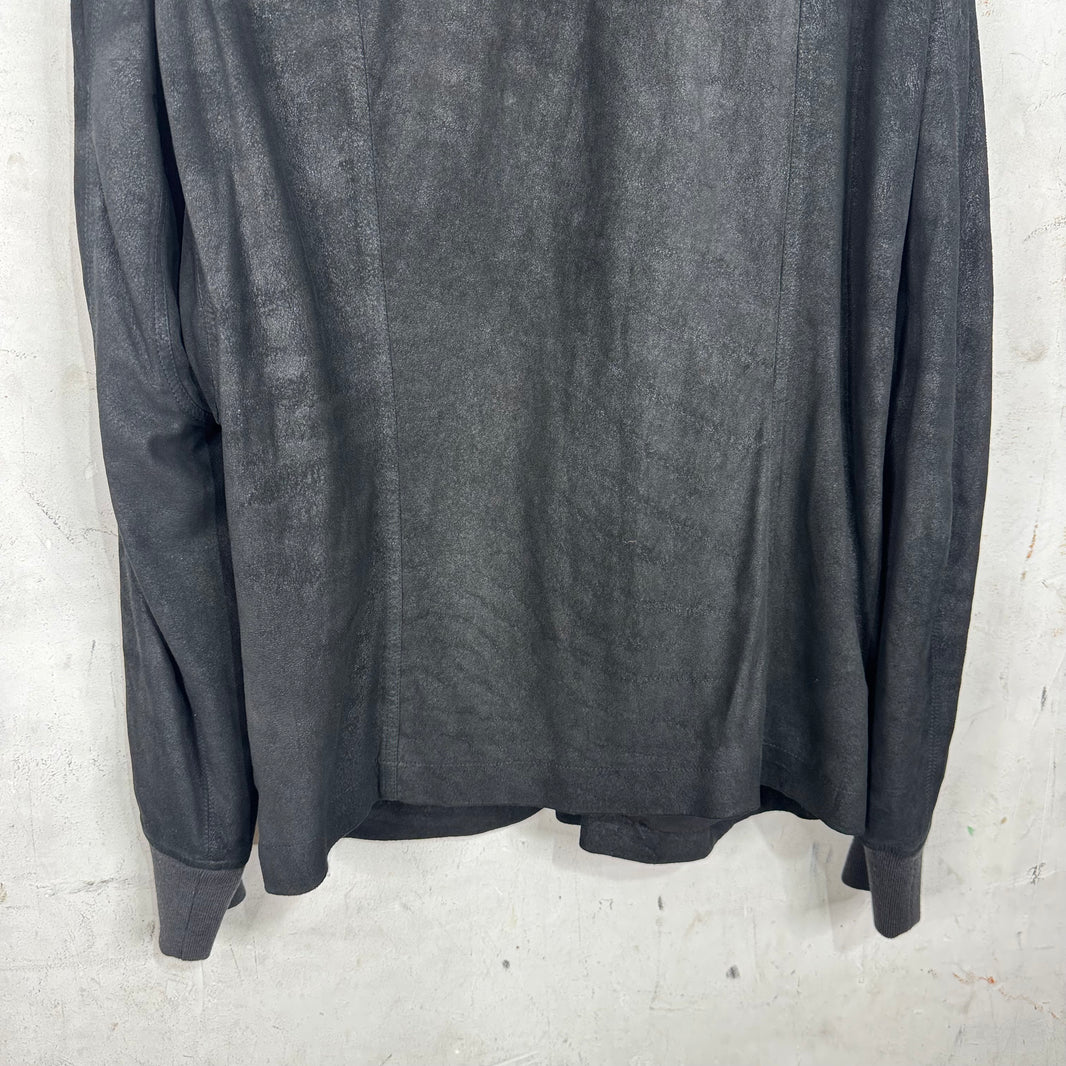 Rick Owens Blistered Leather Scuba Jacket