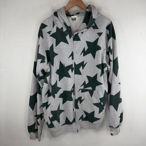 Bape Gray/Green STA Full Zip Hoodie