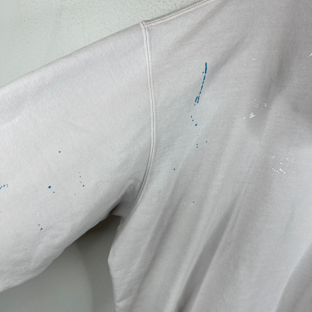 Supreme White MM6 Box Logo Zip-Up Hoodie