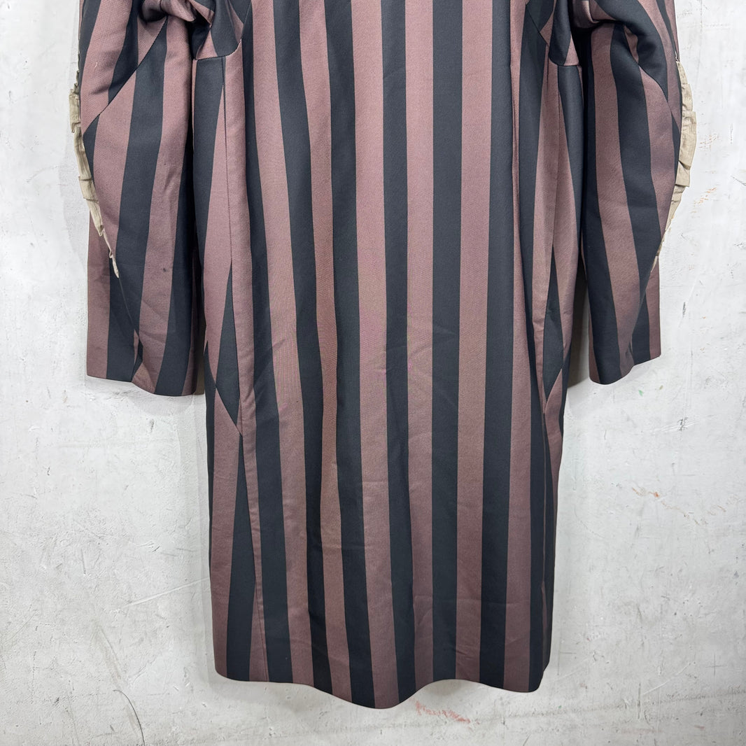 Kiko Kostadinov Sirokko Striped Ruffled Coat