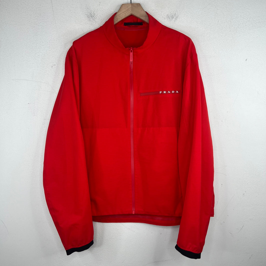 Prada Red Tab Track Jacket