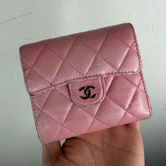 Chanel Pink Quilted Wallet
