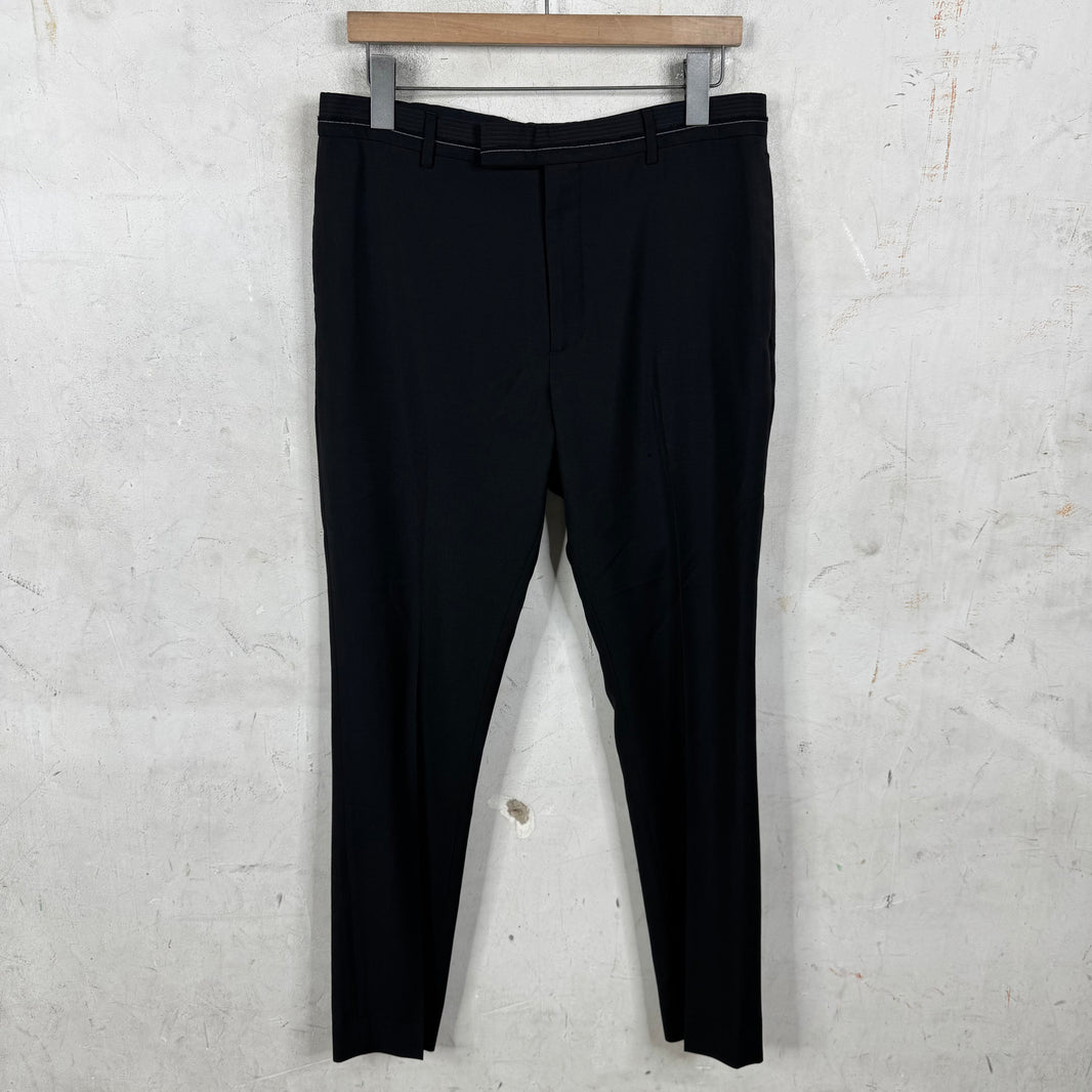 Dior Striped Waist Black Trousers