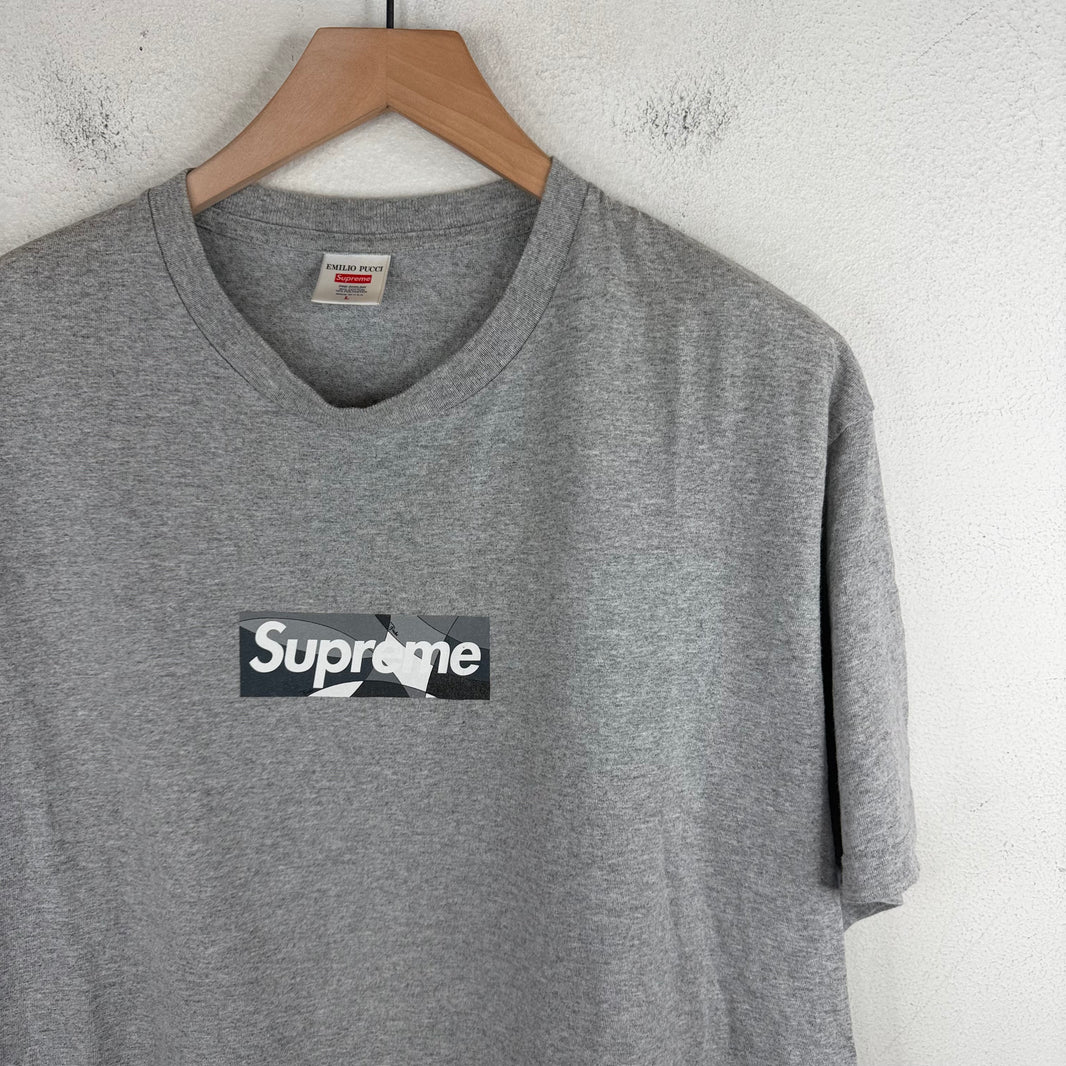 Supreme Gray Emilio Pucci Box Logo T-Shirt