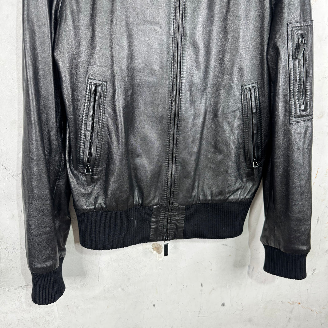 Y-3 Leather Padded Jacket