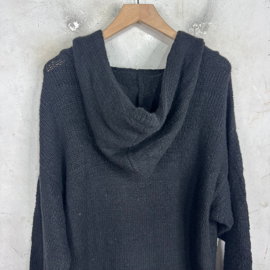 Elder Statesman Black Cashmere Baja Hoodie