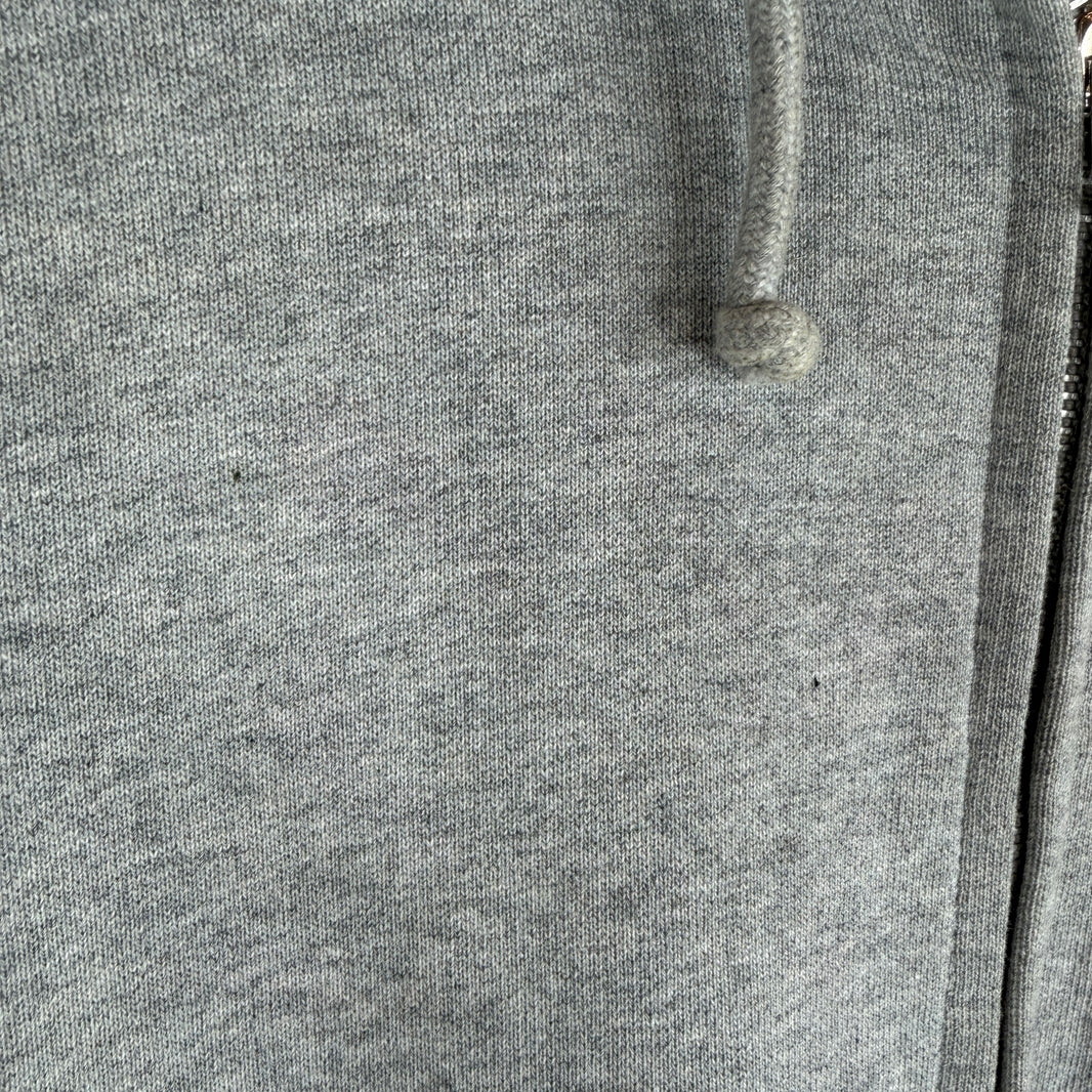 VETEMENTS Gray Name Tag Zip Up Hoodie