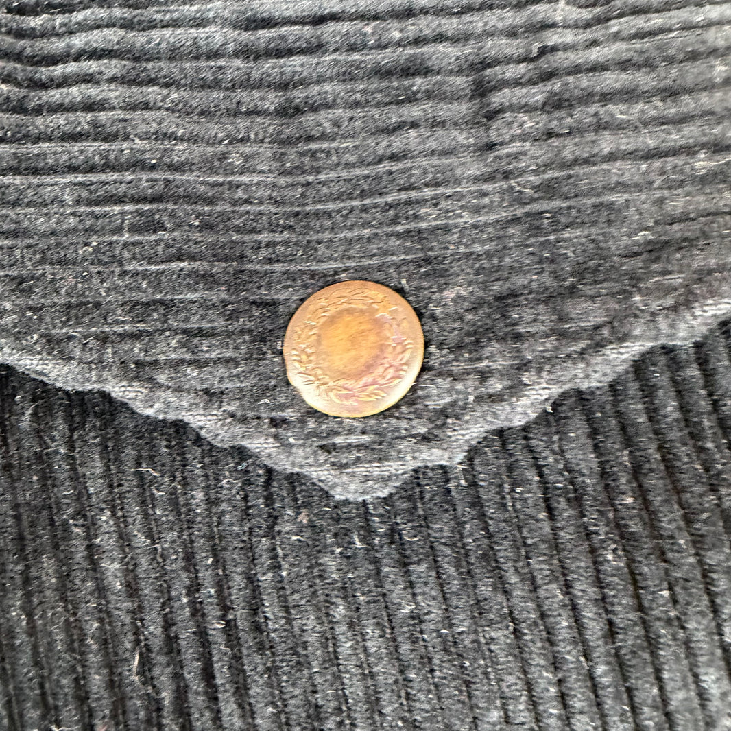 RRL Black Corduroy Straight Trousers